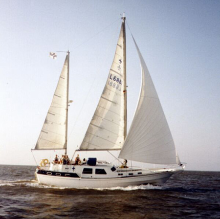 S/y Rhea vuonna 1995